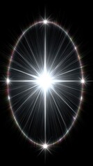 Bright oval starburst design