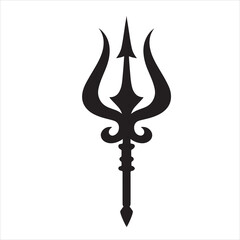 Majestic Trident ( Trishul ) Silhouette