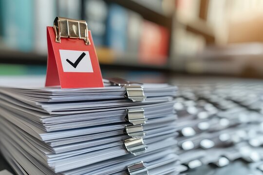Document retention policy with a checkmark and a calendar icon, ensuring timely compliance and confidentiality