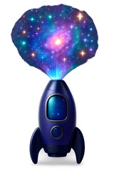 Cosmic Rocket Ship: Galaxy Projector on Spaceship