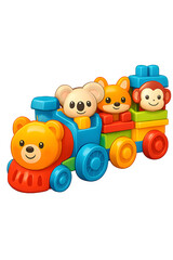 Colorful Animal Building Blocks Train Toy: Educational Playtime Fun