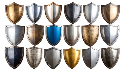 Many metallic shields