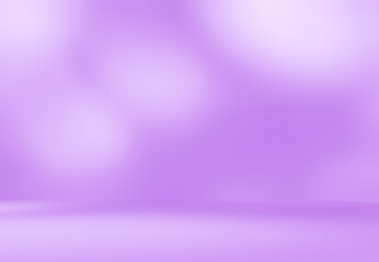 Empty purple studio room for product presentation with shadow of tree leaves on the wall. Interior concrete wall and floor design backdrop for displaying products. Shadow overlay effect.