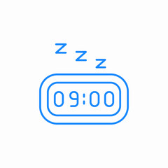 alarm clock snooze icon sign vector