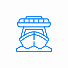 ocean cruise ship icon sign vector