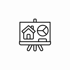 real estate presentation icon sign vector