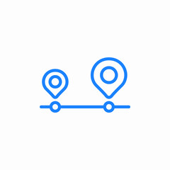 route location icon sign vector