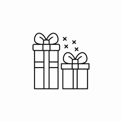 stacked gifts ribbons icon sign vector