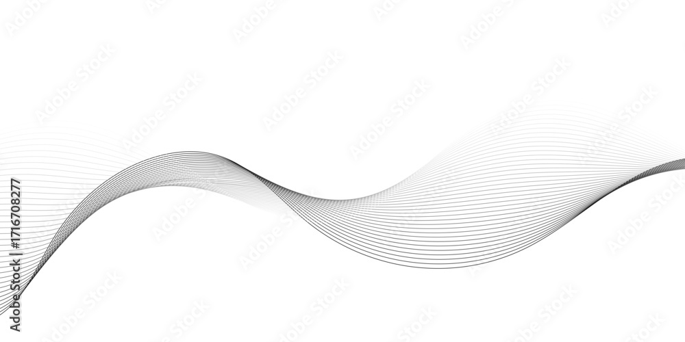 Poster white abstract geometric curve lines background. grey, white lines background. digital future techno