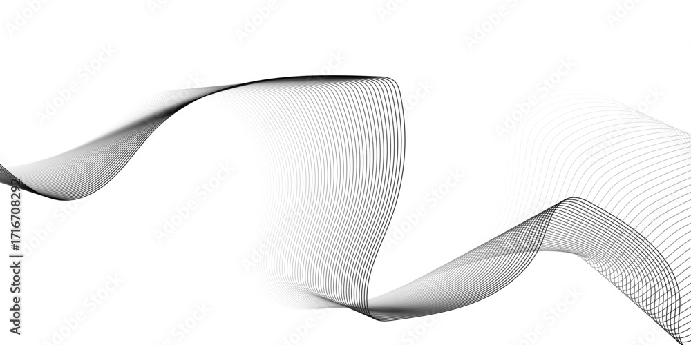 Poster abstract background with wave and curve line. curve wave seamless pattern. vector illustration.