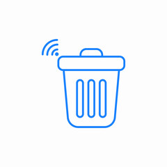 wireless trash icon sign vector