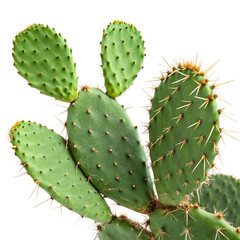 Prickly Pear Cactus Plant Close-up succulent green