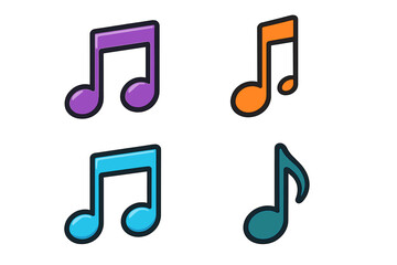 Surfboard icon flat style vector illustration, summer vacation beach holiday, tropical water sports design, cartoon style graphic, transparent background set