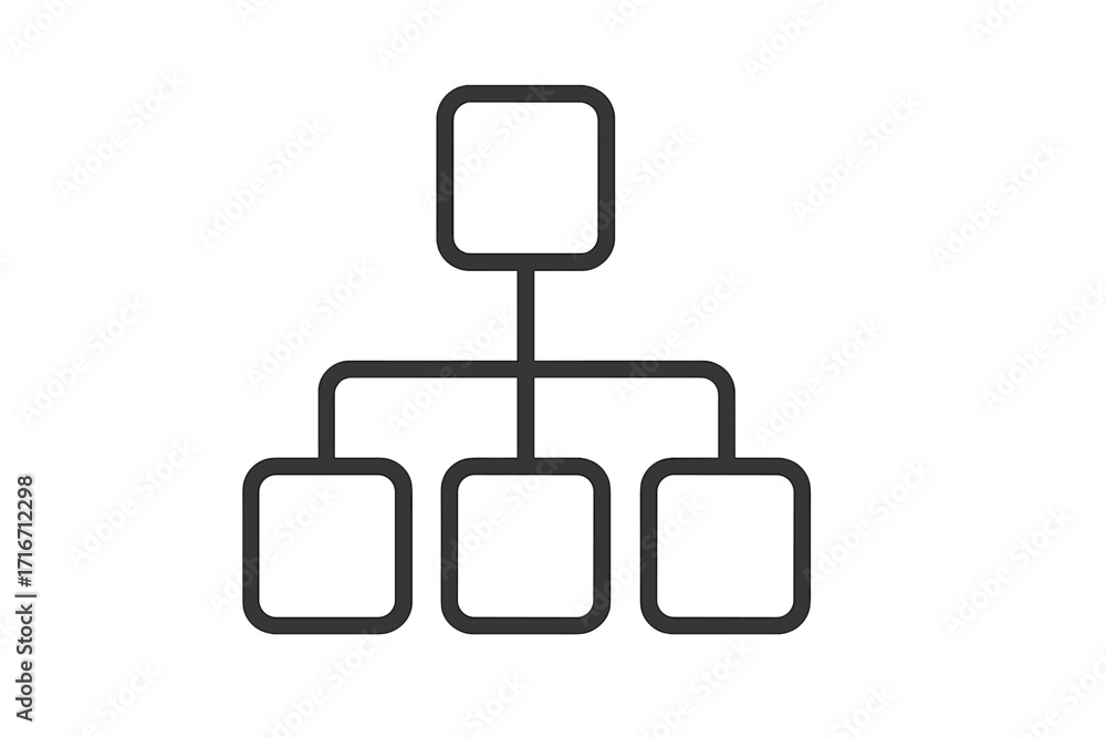 Aufkleber hierarchy line icon for business organization chart. corporate structure diagram and workflow manage