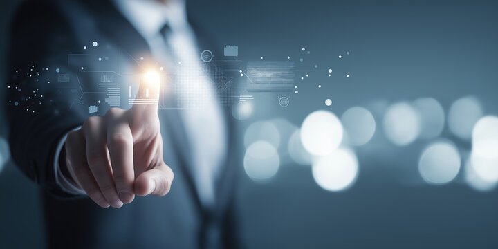 A Visionary Leader Interfaces with Predictive Analytics and Immersive Data Visualizations to Drive Innovation 
