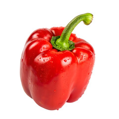 Ripe Red Bell Pepper with Water Droplets red pepper
