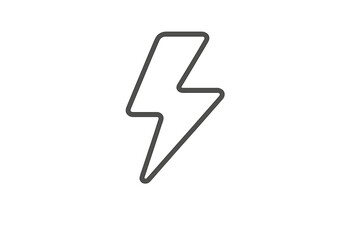 Set of Minimalistic Line Icons of Lightning Bolt, Editable Stroke, Linear Pictogram for Cards, Apps, Banners, Social Media Posts, Vector Cartoon Illustration, Power Energy Symbol