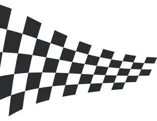 Fototapeta premium Dynamic Checkered Flag Design, Racing Finish Line Pattern on Transparent Background