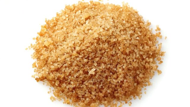 A pile of brown sugar sitting on a white surface, great for food and baking illustrations