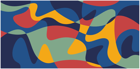 Abstract colorful liquid psychedelic background. Vector illustration. Wavy pattern. Liquid texture for cover design