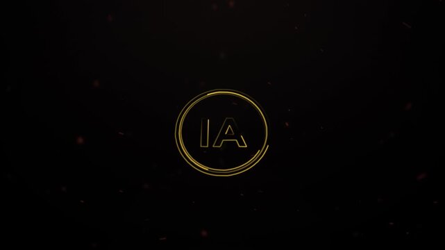Golden Logo Animation IA Monogram Reveal