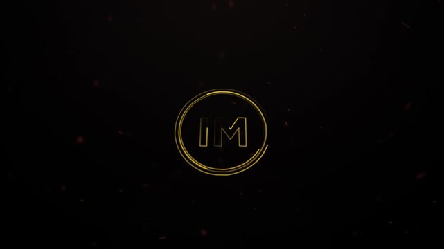 Elegant Gold IM Monogram Intro Animation Modern Minimalist Logo Reveal