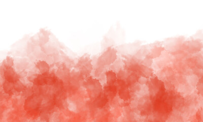 Soft, abstract watercolor wash in vibrant coral hues with a clean white space above.
