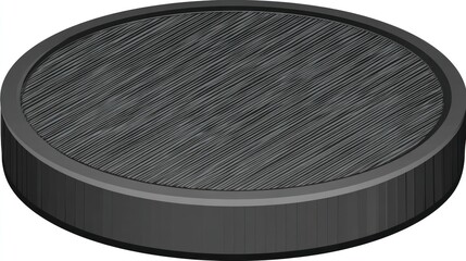 Dark gray circular disc