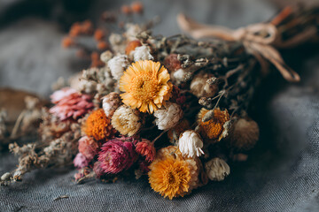 bouquet of dried flowers
