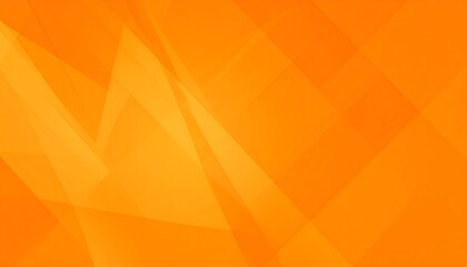 An orange abstract design features overlapping geometric shapes.