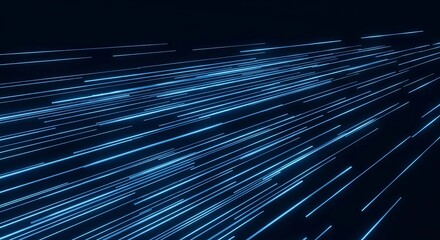 Abstract blue light streaks representing data flow and digital networks abstract concept