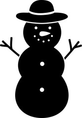 Summer Christmas Sand Snowmen silhouette design.
Holiday Beach Snowman flat vector illustration isolated.
Transparent background. svg.