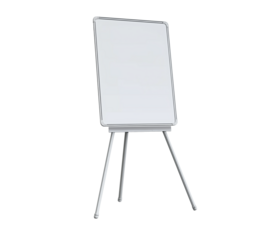 Whiteboard Flipchart Blank Office Presentation Board, Teaching Tool for Business Meeting Isolated CutOut