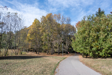 Landscape of South Park in city of Sofia, Bulgaria