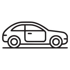 Vector art of car illustration a simple and clean design of a vehicle, perfect for representing transportation, travel, or automotive services the clear outline makes it ideal for logos, icons, and de