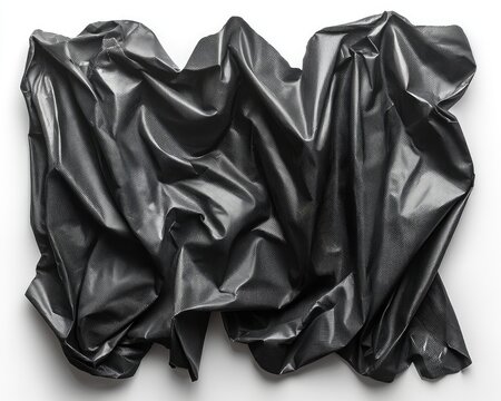 Draped black fabric