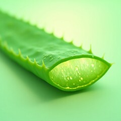 Sliced aloe vera leaf