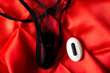 A female sex toy for pussy with a remote control. A sex toy at a distance.