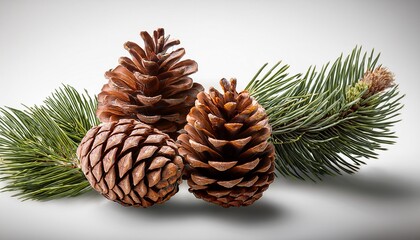 Fototapeta premium Pine Cones Isolated On Transparent Background
