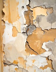 Fototapeta premium Cracked, peeling paint on a wall