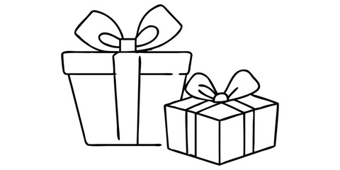 gift box with ribbon and bow vector illustration