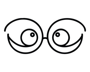 Cartoon eyes vector illustration of a face