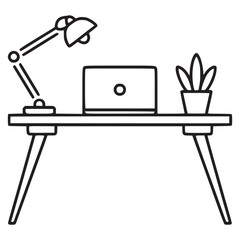 Vector art of minimalist line art of a bowl of soup with steam and a spoon, ideal for restaurant menus, food blogs, or culinary design projects