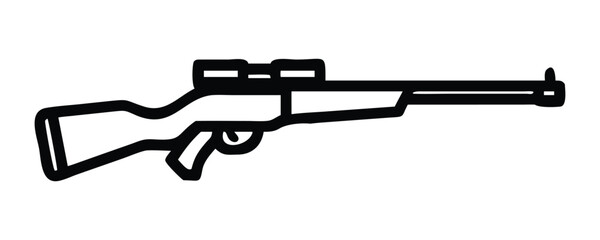Hand holding a black gun vector illustration