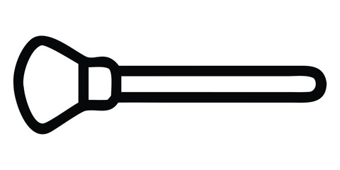 A vector illustration of a sharp steel key cutting through a metal object