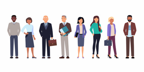 Diverse Business People Standing professionals diversity