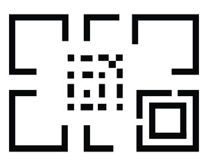 QR code on white background vector illustration