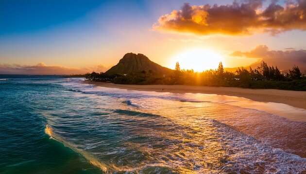 Sunrise At Lanikai Beach Kailua Oahu Hawaii