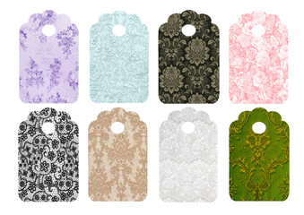 A set of blank labels for exclusive product and gift packaging.