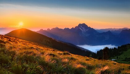 Sunrise In The Mountains